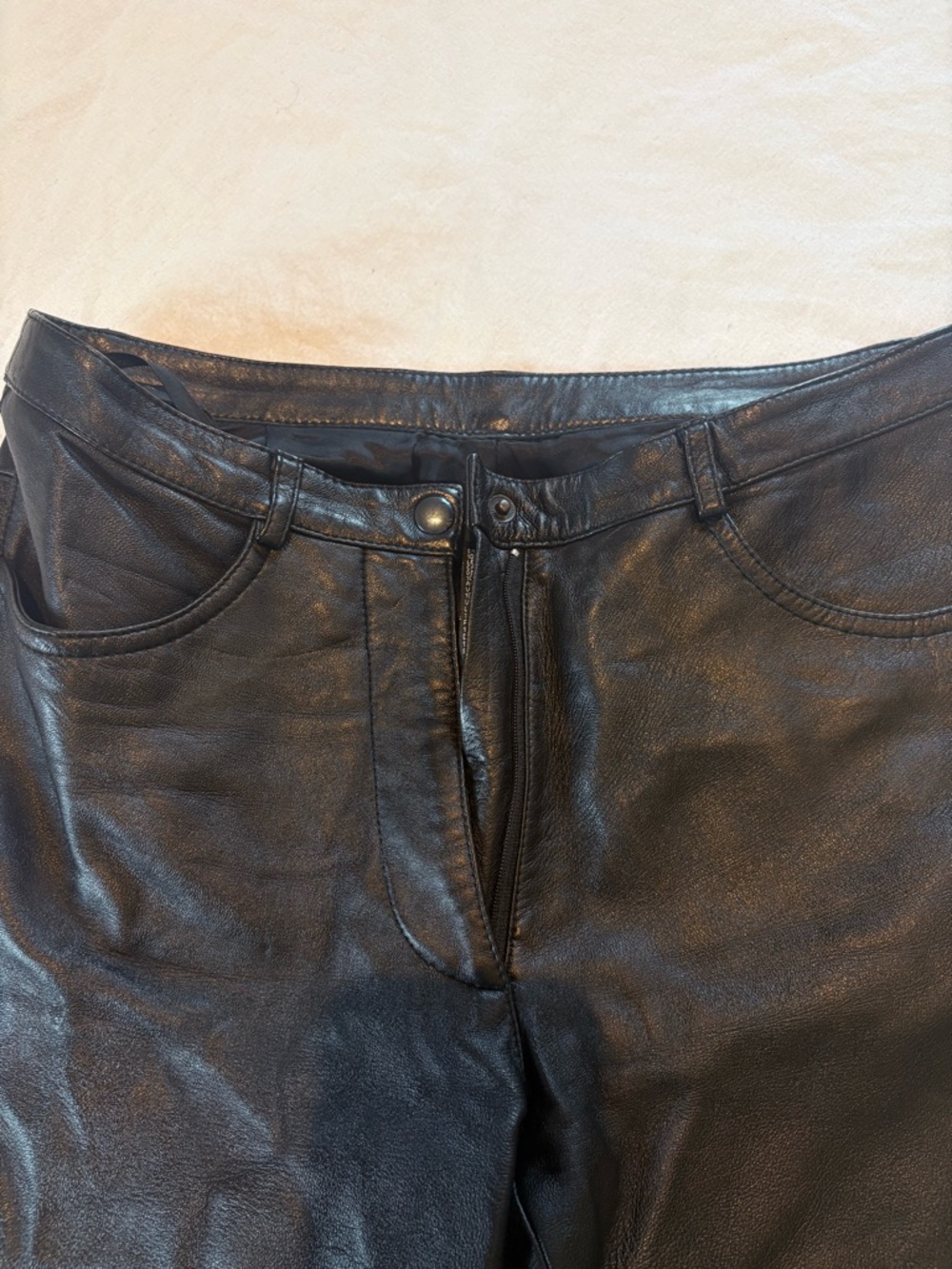 Vintage bebe Black Genuine Leather Pants